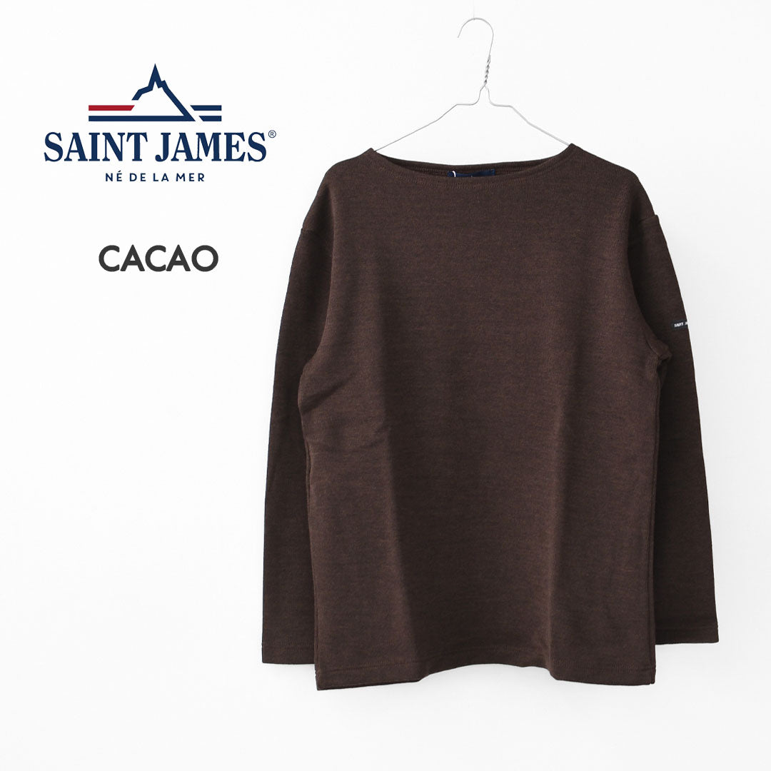 SAINT JAMES [セントジェームス 正規販売店] CACAO [00jc182-ca]  ダブルフェイスセーター・ミックスブラウン・MEN'S / LADY'S [2025AW]