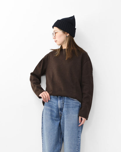 SAINT JAMES [セントジェームス 正規販売店] CACAO [00jc182-ca]  ダブルフェイスセーター・ミックスブラウン・MEN'S / LADY'S [2025AW]