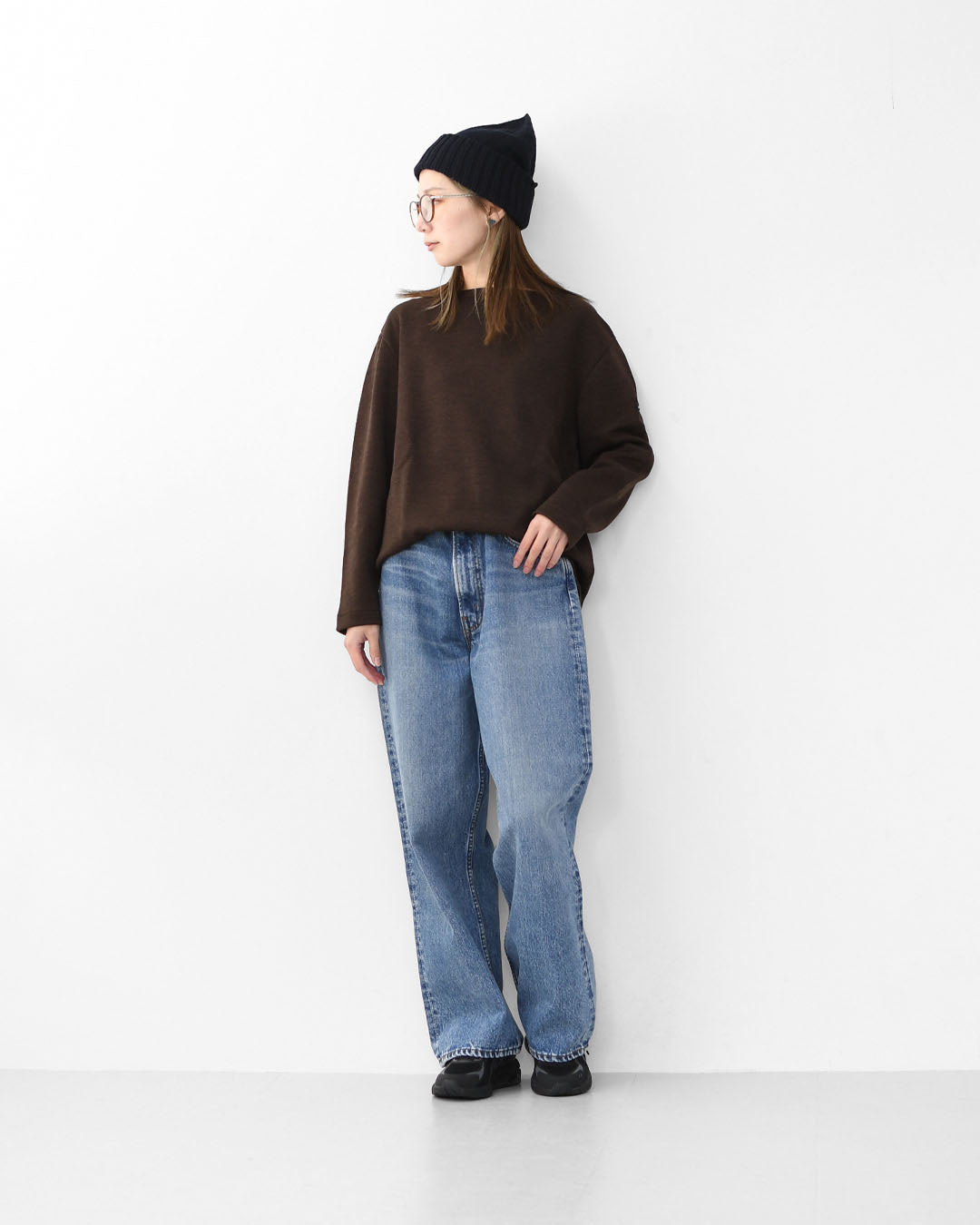 SAINT JAMES [セントジェームス 正規販売店] CACAO [00jc182-ca]  ダブルフェイスセーター・ミックスブラウン・MEN'S / LADY'S [2025AW]