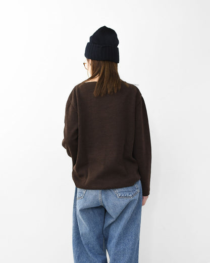 SAINT JAMES [セントジェームス 正規販売店] CACAO [00jc182-ca]  ダブルフェイスセーター・ミックスブラウン・MEN'S / LADY'S [2025AW]