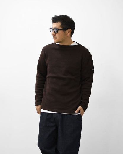 SAINT JAMES [セントジェームス 正規販売店] CACAO [00jc182-ca]  ダブルフェイスセーター・ミックスブラウン・MEN'S / LADY'S [2025AW]