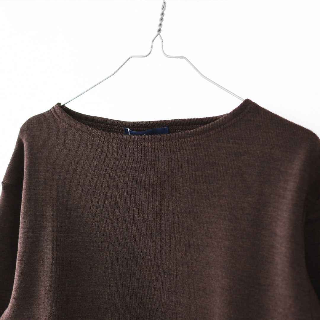 SAINT JAMES [セントジェームス 正規販売店] CACAO [00jc182-ca]  ダブルフェイスセーター・ミックスブラウン・MEN'S / LADY'S [2025AW]