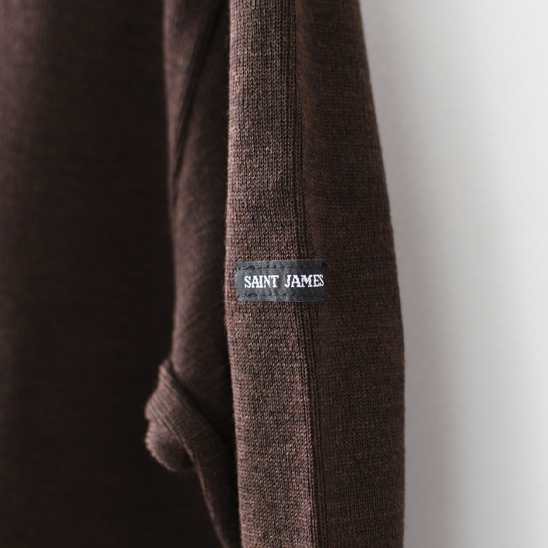SAINT JAMES [セントジェームス 正規販売店] CACAO [00jc182-ca]  ダブルフェイスセーター・ミックスブラウン・MEN'S / LADY'S [2025AW]
