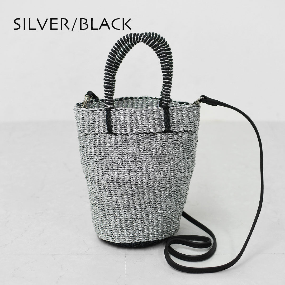 BAGMATI [バグマティ] メタリック2wayカゴバッグ [BBK25-SS13] かごバッグ・2wayバッグ・ハンドバッグ・ショルダーバッグ・メタリック・MEN'S / LADY'S [2026SS]