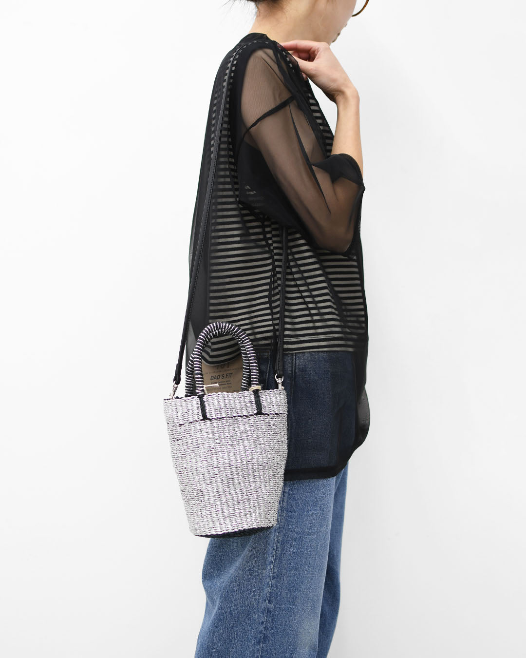 BAGMATI [バグマティ] メタリック2wayカゴバッグ [BBK25-SS13] かごバッグ・2wayバッグ・ハンドバッグ・ショルダーバッグ・メタリック・MEN'S / LADY'S [2026SS]