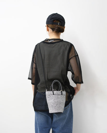 BAGMATI [バグマティ] メタリック2wayカゴバッグ [BBK25-SS13] かごバッグ・2wayバッグ・ハンドバッグ・ショルダーバッグ・メタリック・MEN'S / LADY'S [2026SS]