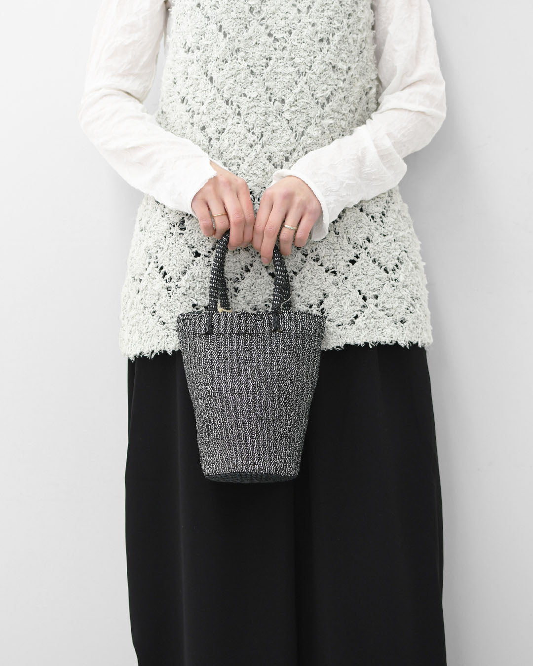 BAGMATI [バグマティ] メタリック2wayカゴバッグ [BBK25-SS13] かごバッグ・2wayバッグ・ハンドバッグ・ショルダーバッグ・メタリック・MEN'S / LADY'S [2026SS]