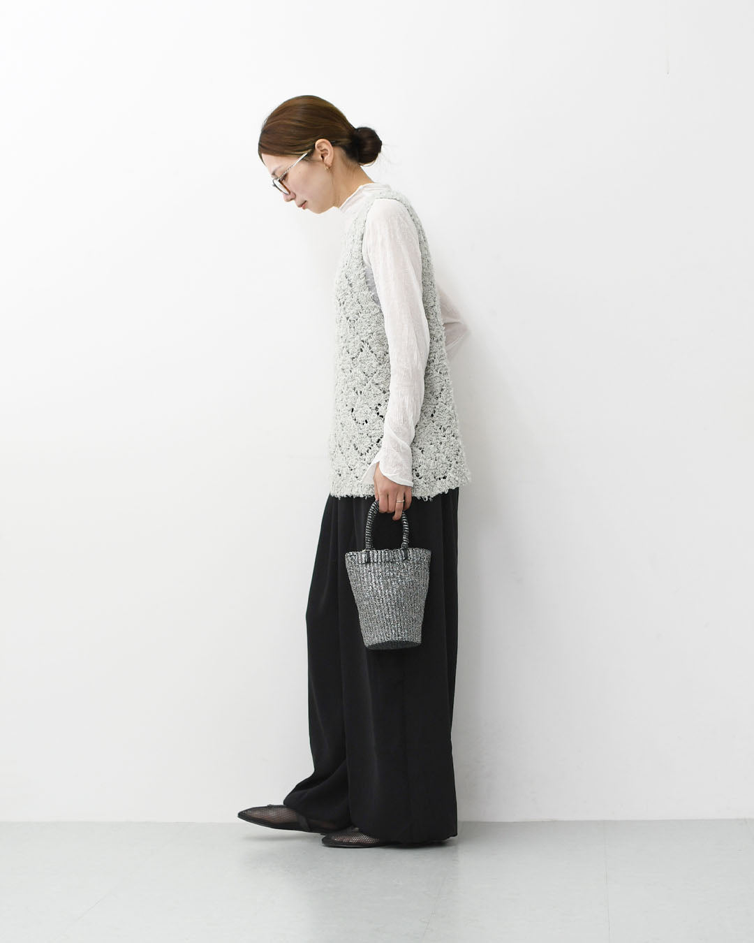 BAGMATI [バグマティ] メタリック2wayカゴバッグ [BBK25-SS13] かごバッグ・2wayバッグ・ハンドバッグ・ショルダーバッグ・メタリック・MEN'S / LADY'S [2026SS]