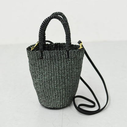 BAGMATI [バグマティ] メタリック2wayカゴバッグ [BBK25-SS13] かごバッグ・2wayバッグ・ハンドバッグ・ショルダーバッグ・メタリック・MEN'S / LADY'S [2026SS]