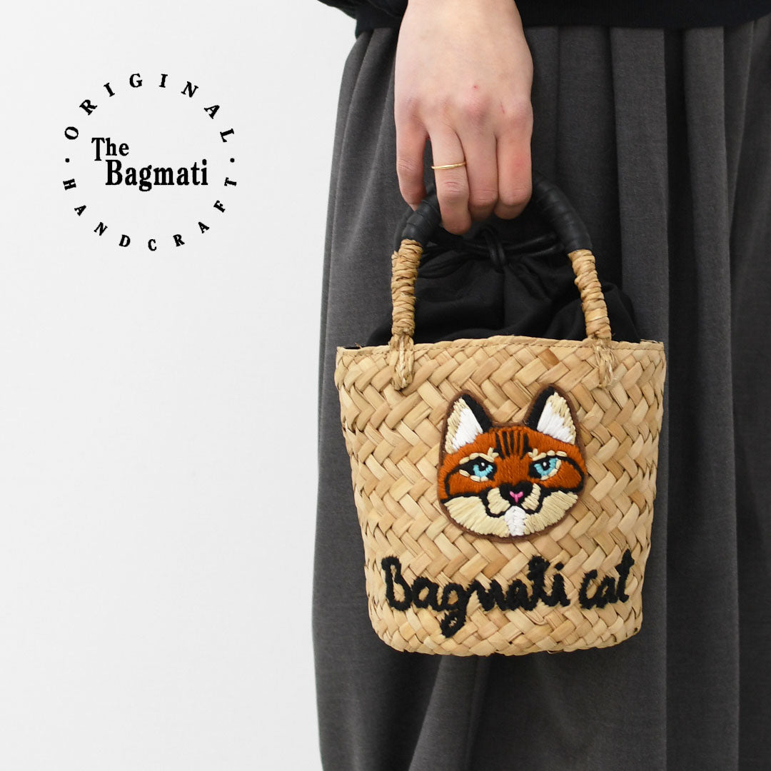 BAGMATI [バグマティ] アニマル刺繍ミニカゴバッグ [BBK26-SS45] カゴバッグ・刺繍・アニマル・猫・ハンドバッグ・LADY'S [2026SS]