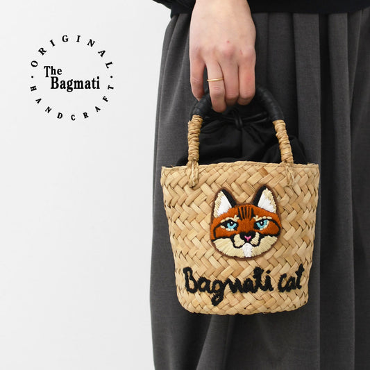 BAGMATI [バグマティ] アニマル刺繍ミニカゴバッグ [BBK26-SS45] カゴバッグ・刺繍・アニマル・猫・ハンドバッグ・LADY'S [2026SS]