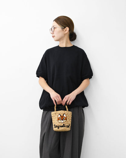 BAGMATI [バグマティ] アニマル刺繍ミニカゴバッグ [BBK26-SS45] カゴバッグ・刺繍・アニマル・猫・ハンドバッグ・LADY'S [2026SS]