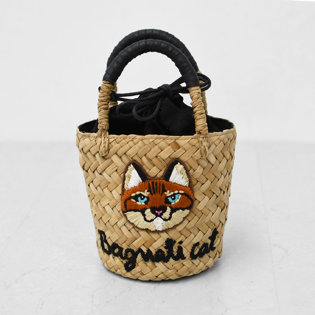 BAGMATI [バグマティ] アニマル刺繍ミニカゴバッグ [BBK26-SS45] カゴバッグ・刺繍・アニマル・猫・ハンドバッグ・LADY'S [2026SS]