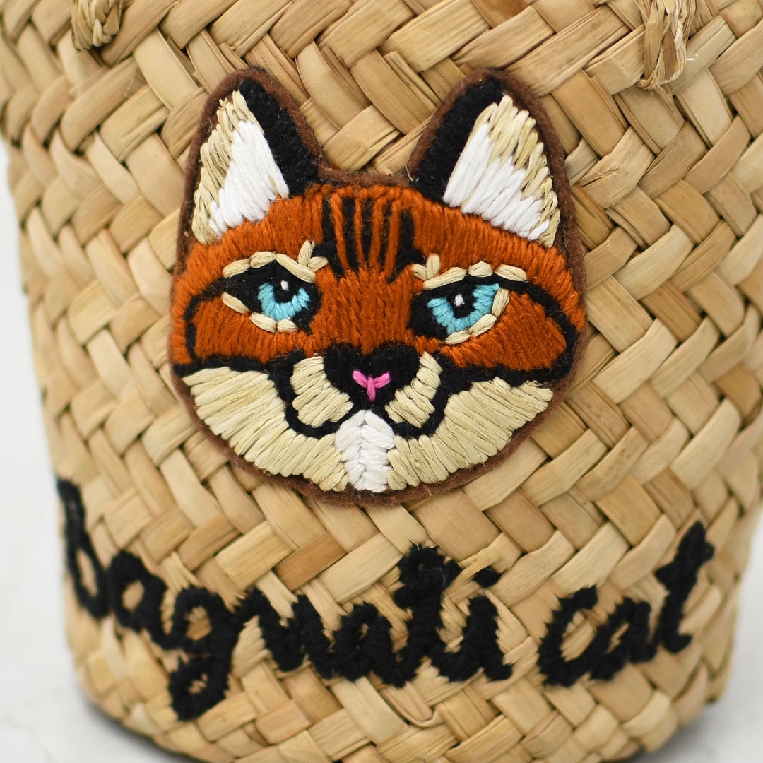 BAGMATI [バグマティ] アニマル刺繍ミニカゴバッグ [BBK26-SS45] カゴバッグ・刺繍・アニマル・猫・ハンドバッグ・LADY'S [2026SS]