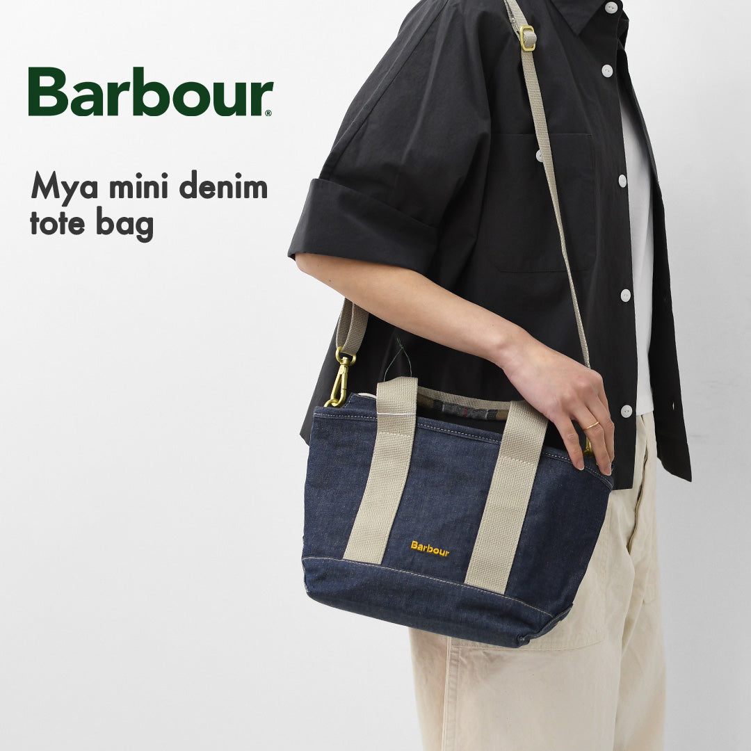 Barbour [バブアー]  Mya mini denim tote bag  [LBA0539] Mya ミニデニム トートバッグ・TOTEBAG・トートバッグ・コットンキャンバス・綿・ロゴ・MEN'S / LADY'S [2026SS]
