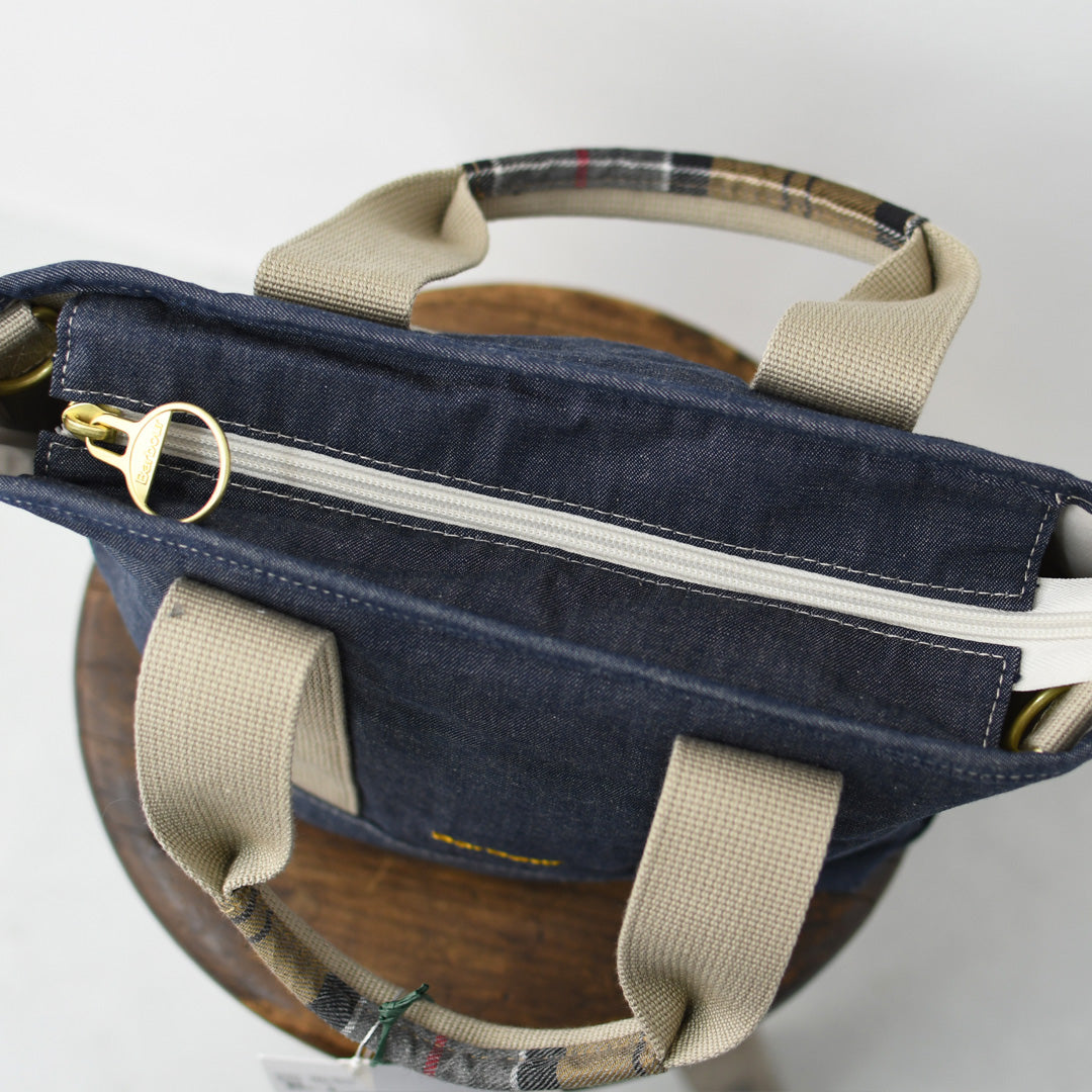 Barbour [バブアー]  Mya mini denim tote bag  [LBA0539] Mya ミニデニム トートバッグ・TOTEBAG・トートバッグ・コットンキャンバス・綿・ロゴ・MEN'S / LADY'S [2026SS]