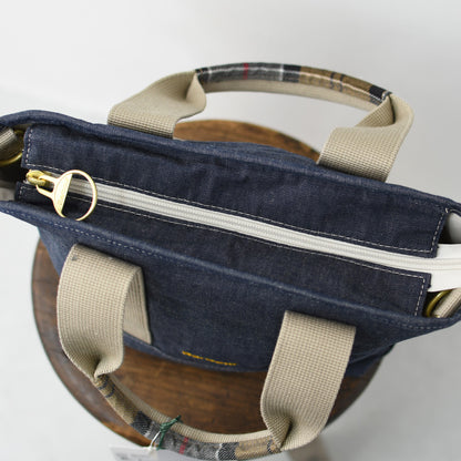 Barbour [バブアー]  Mya mini denim tote bag  [LBA0539] Mya ミニデニム トートバッグ・TOTEBAG・トートバッグ・コットンキャンバス・綿・ロゴ・MEN'S / LADY'S [2026SS]