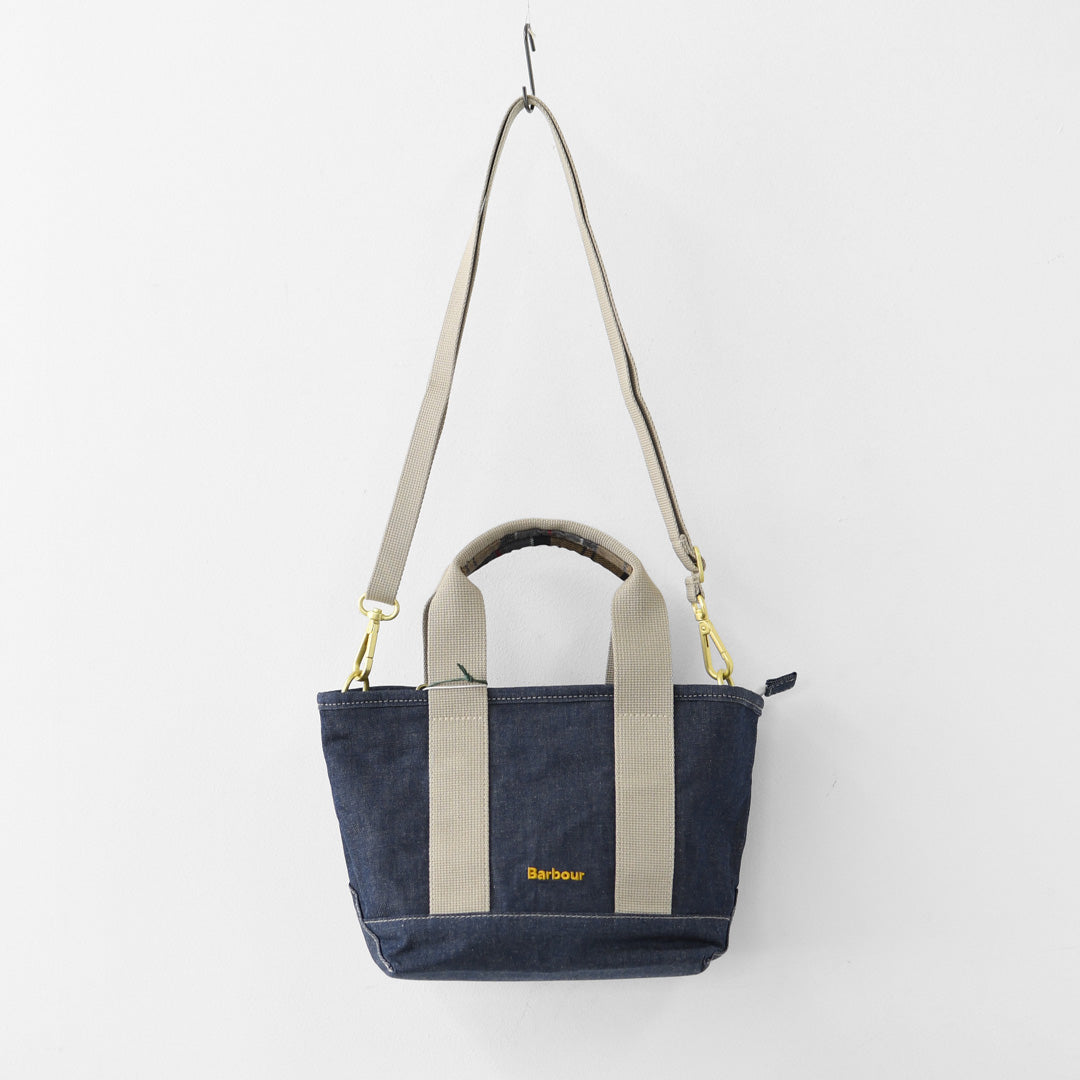 Barbour [バブアー]  Mya mini denim tote bag  [LBA0539] Mya ミニデニム トートバッグ・TOTEBAG・トートバッグ・コットンキャンバス・綿・ロゴ・MEN'S / LADY'S [2026SS]