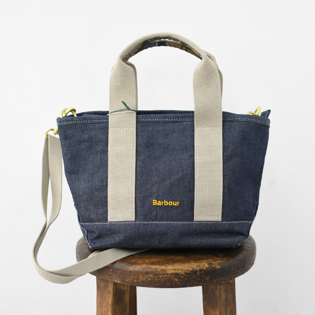 Barbour [バブアー]  Mya mini denim tote bag  [LBA0539] Mya ミニデニム トートバッグ・TOTEBAG・トートバッグ・コットンキャンバス・綿・ロゴ・MEN'S / LADY'S [2026SS]