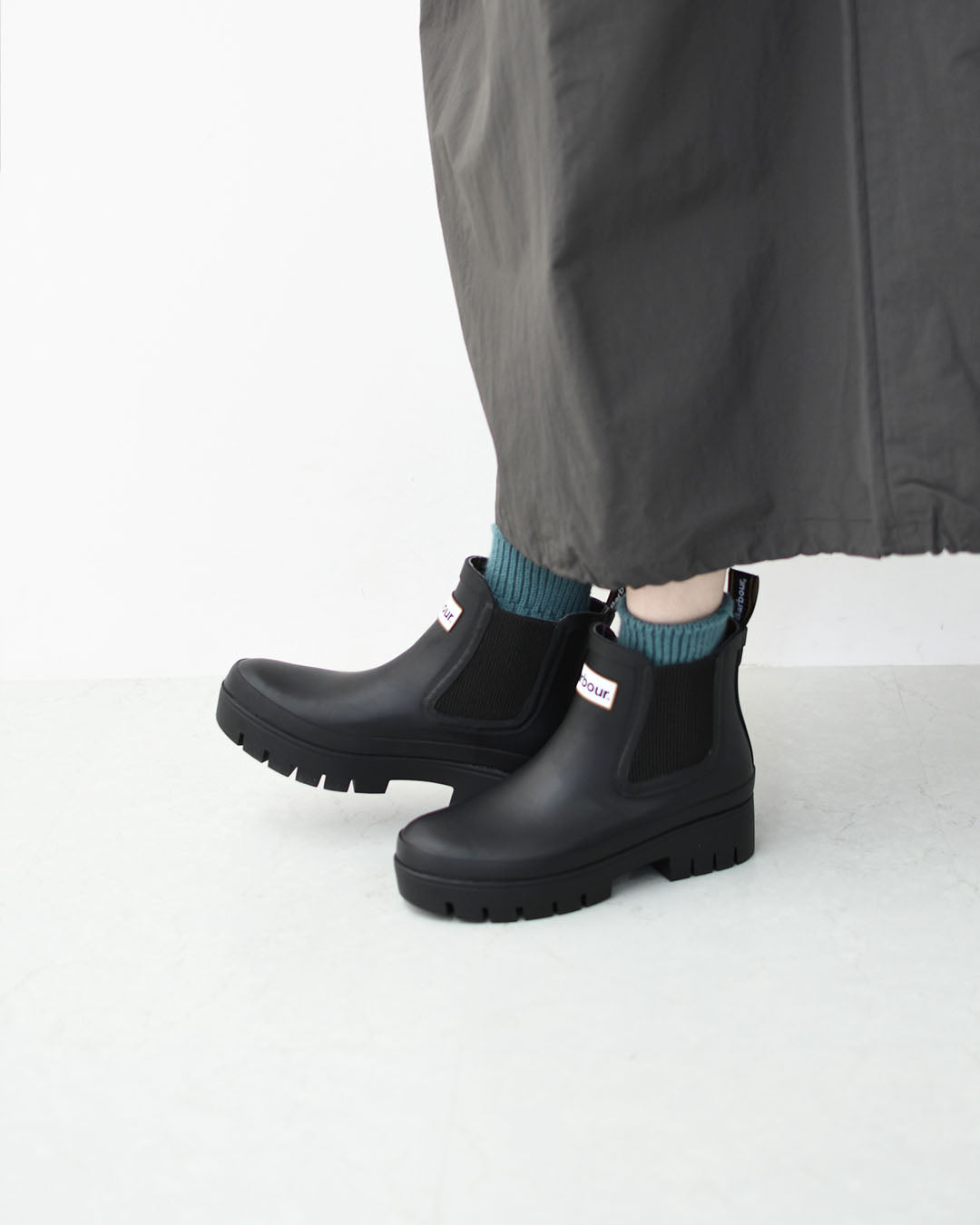 Barbour [バブアー] Halton [LRF0100] ホルトン・サイドゴア レインブーツ（レディース）・シーズンレス・レディースブーツ・ショートブーツ・長靴・キャンプ・フェス・アウトドア・LADY'S [2026SS]