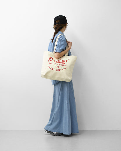 Barbour [バブアー] script tote bag  [UBA0752] スクリプト ロゴトートバッグ・トートバッグ・コットンキャンバス・ロゴバッグ・綿・MEN'S / LADY'S [2026SS]