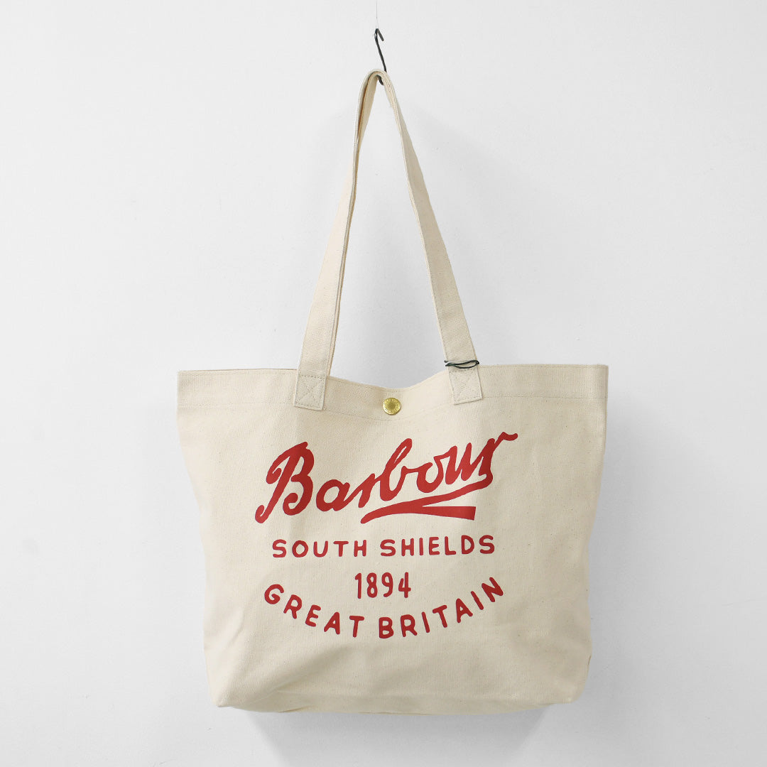 Barbour [バブアー] script tote bag  [UBA0752] スクリプト ロゴトートバッグ・トートバッグ・コットンキャンバス・ロゴバッグ・綿・MEN'S / LADY'S [2026SS]