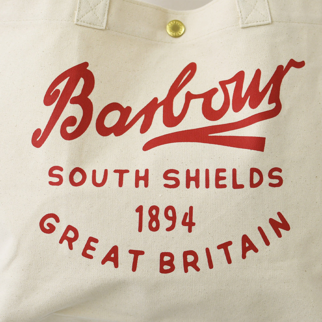 Barbour [バブアー] script tote bag  [UBA0752] スクリプト ロゴトートバッグ・トートバッグ・コットンキャンバス・ロゴバッグ・綿・MEN'S / LADY'S [2026SS]