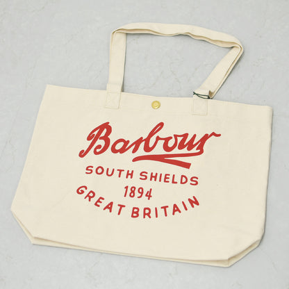Barbour [バブアー] script tote bag  [UBA0752] スクリプト ロゴトートバッグ・トートバッグ・コットンキャンバス・ロゴバッグ・綿・MEN'S / LADY'S [2026SS]