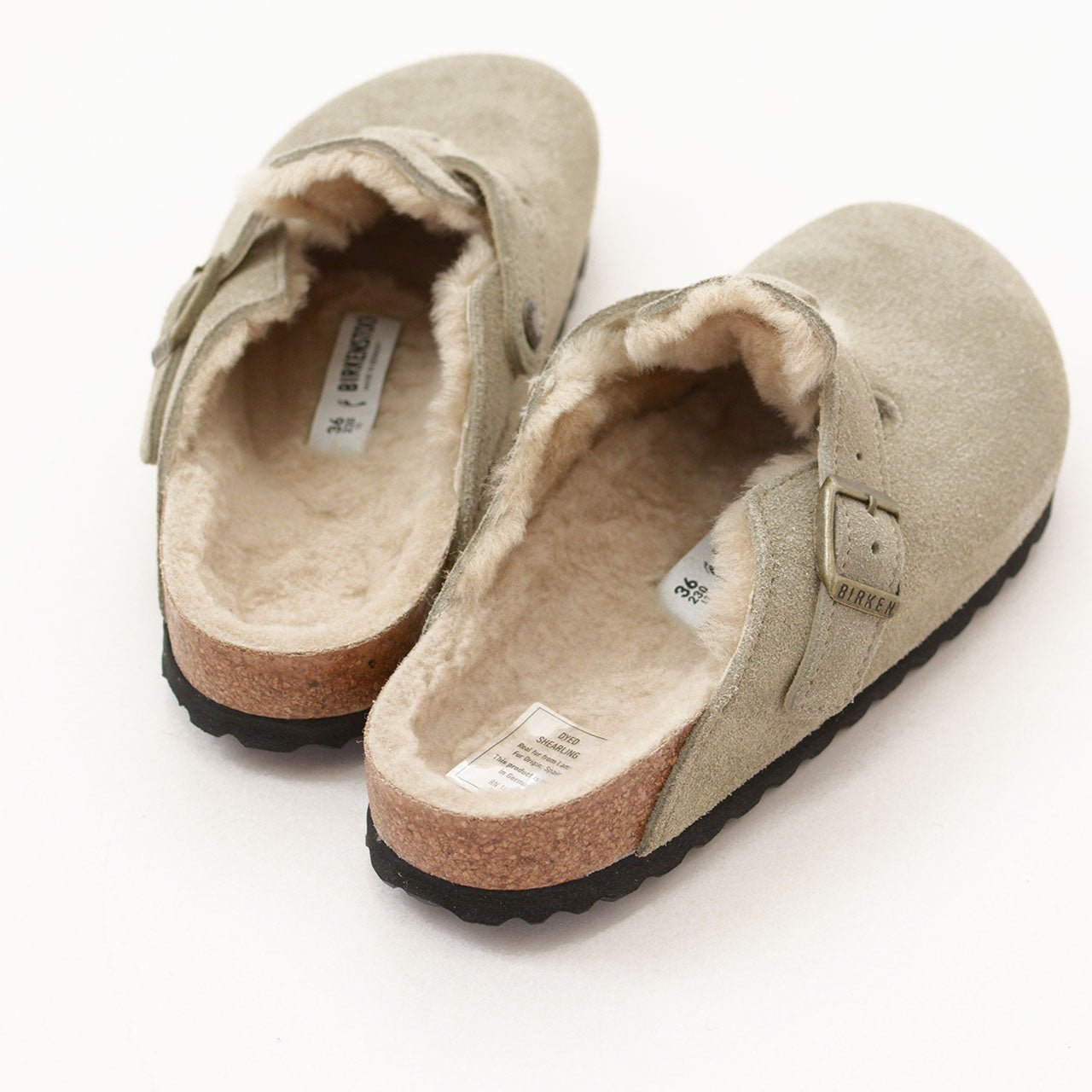 BIRKENSTOCK [ビルケンシュトック正規販売店] Boston Shearling LEVE-Narrow- 幅狭 [1028299] ボストン シアリング スエードレザー [2024AW]