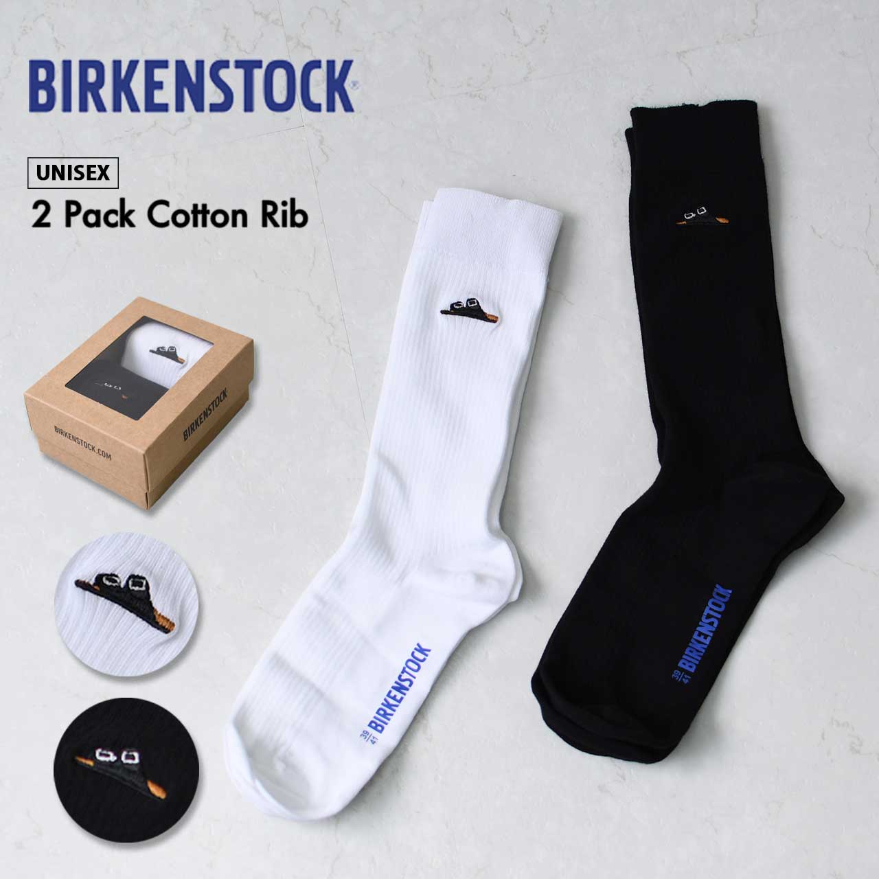 BIRKENSTOCK [ビルケンシュトック] 2 Pack Cotton Rib [1029-2P] コットンリブソックス [2025AW]