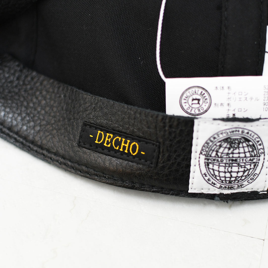 DECHO [デコー] COOPERSTOWN BALL CAP [10-1ad25] クーパーズタウン ボールキャップ・ボールキャップ・オールドスタイル・キャンプ・アウトドア・MEN'S / LADY'S [2025AW]