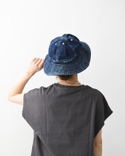 DECHO [デコー] XX DENIM ARMY HAT [2-2sd26] XXデニム アーミー ハット・デニムハット・レザーハット・ファティーグハット・ワークハット・デニム素材・キャンプ・アウトドア・MEN'S / LADY'S [2026SS]