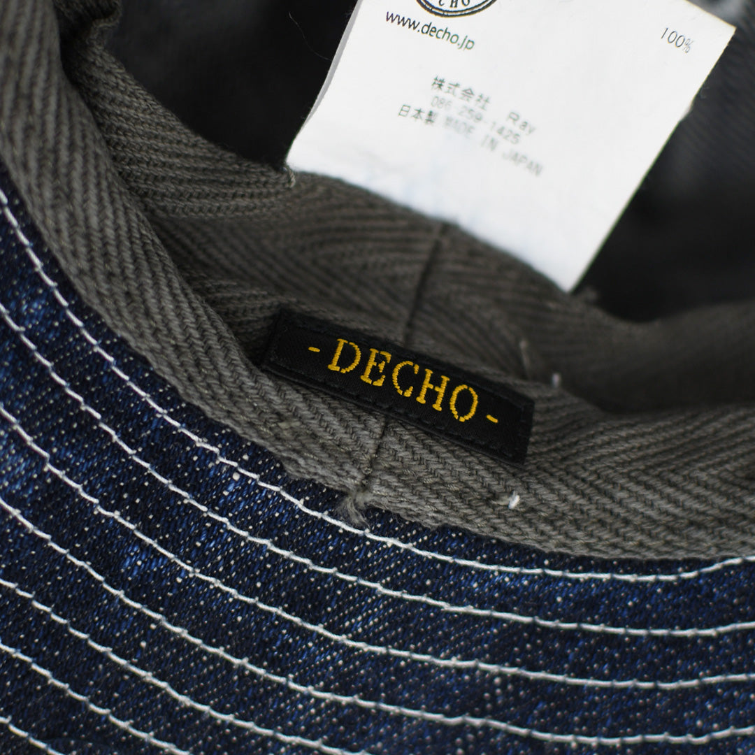 DECHO [デコー] XX DENIM ARMY HAT [2-2sd26] XXデニム アーミー ハット・デニムハット・レザーハット・ファティーグハット・ワークハット・デニム素材・キャンプ・アウトドア・MEN'S / LADY'S [2026SS]