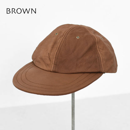 DECHO [デコー] LEATHER 6 PANEL CAP [9-6AD25] レザー6パネルキャップ・レザーキャップ・6パネルキャップ・ボールキャップ・キャンプ・アウトドア・MEN'S / LADY'S [2025AW]