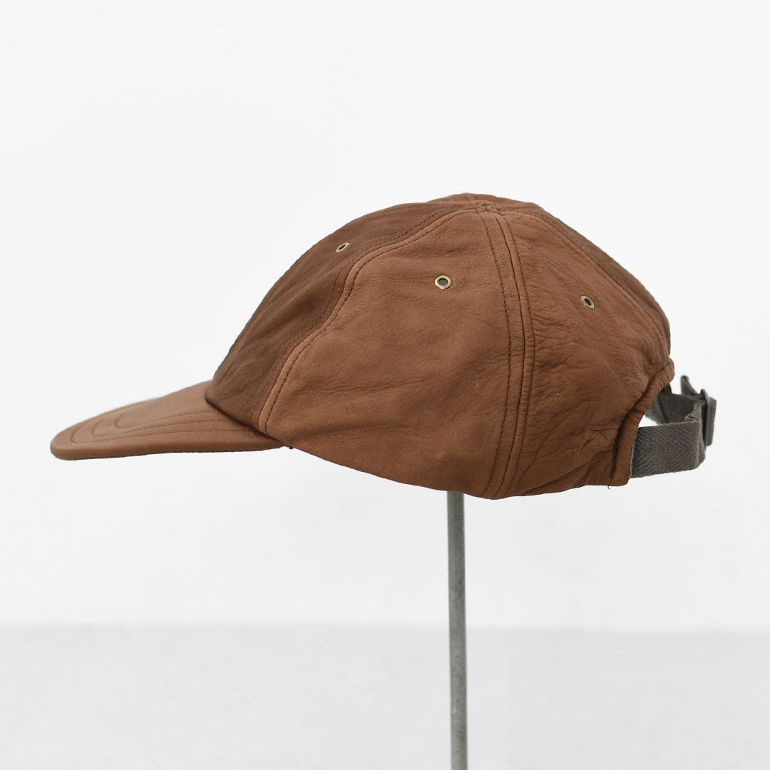 DECHO [デコー] LEATHER 6 PANEL CAP [9-6AD25] レザー6パネルキャップ・レザーキャップ・6パネルキャップ・ボールキャップ・キャンプ・アウトドア・MEN'S / LADY'S [2025AW]