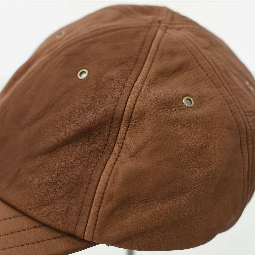DECHO [デコー] LEATHER 6 PANEL CAP [9-6AD25] レザー6パネルキャップ・レザーキャップ・6パネルキャップ・ボールキャップ・キャンプ・アウトドア・MEN'S / LADY'S [2025AW]
