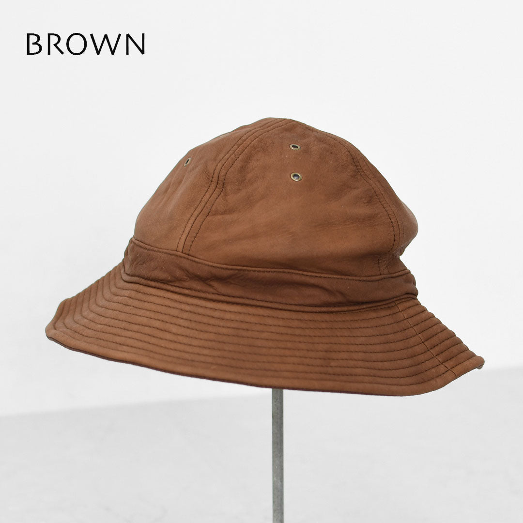 DECHO [デコー] LEATHER FATIGUE HAT [9-7AD25] レザーファティーグハット・レザーハット・ファティーグハット・ワークハット・キャンプ・アウトドア・MEN'S / LADY'S [2025AW]