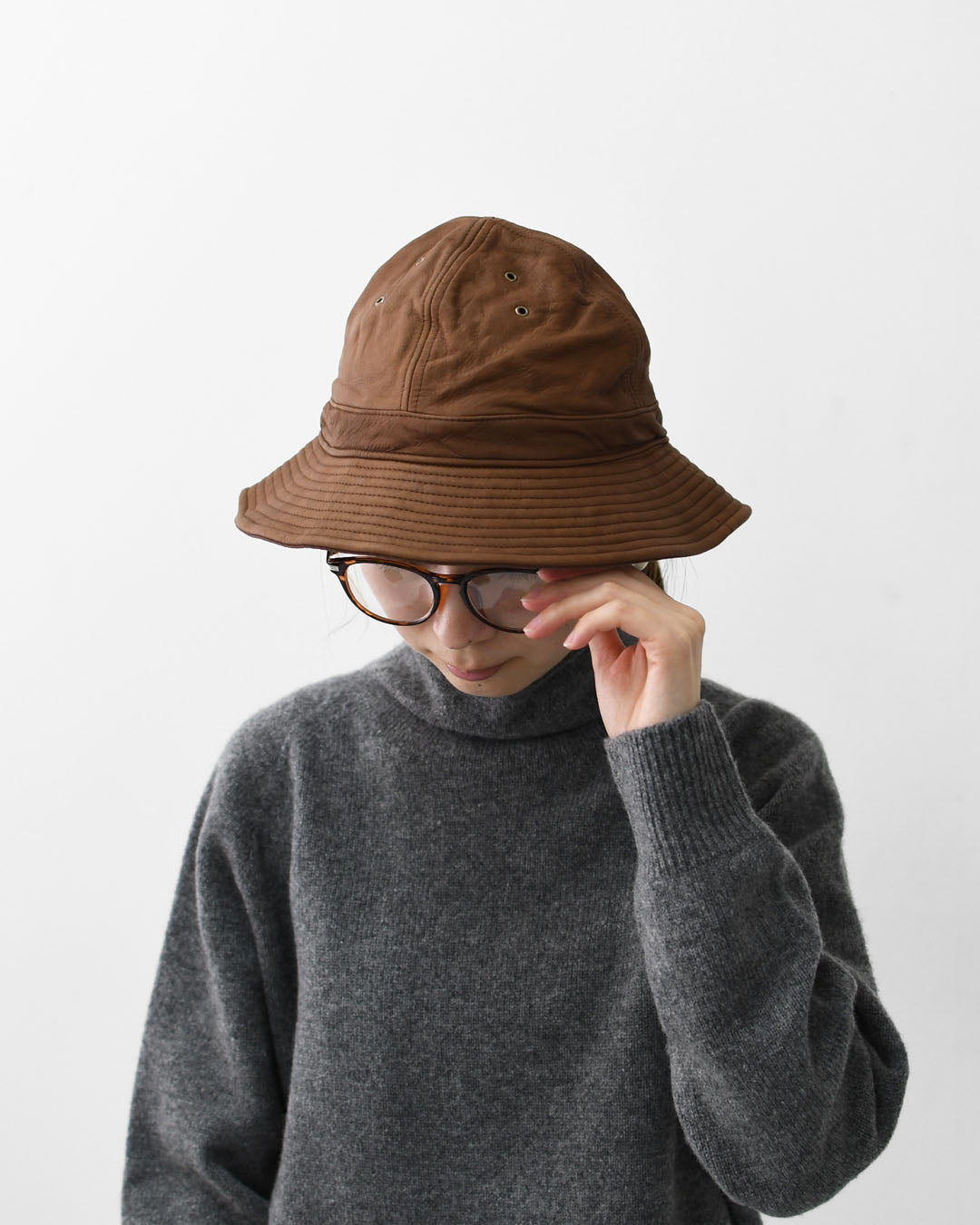DECHO [デコー] LEATHER FATIGUE HAT [9-7AD25] レザーファティーグハット・レザーハット・ファティーグハット・ワークハット・キャンプ・アウトドア・MEN'S / LADY'S [2025AW]