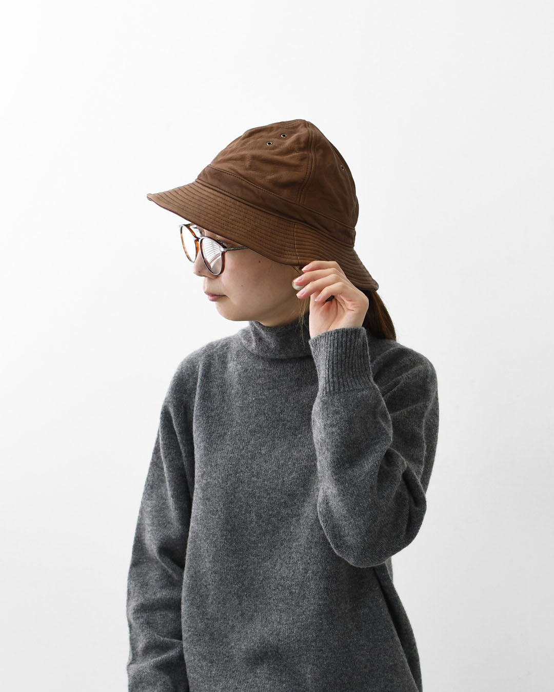 DECHO [デコー] LEATHER FATIGUE HAT [9-7AD25] レザーファティーグハット・レザーハット・ファティーグハット・ワークハット・キャンプ・アウトドア・MEN'S / LADY'S [2025AW]