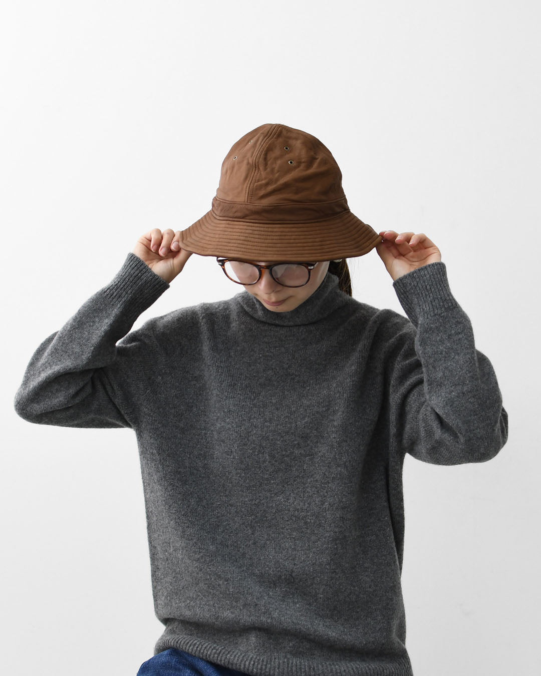 DECHO [デコー] LEATHER FATIGUE HAT [9-7AD25] レザーファティーグハット・レザーハット・ファティーグハット・ワークハット・キャンプ・アウトドア・MEN'S / LADY'S [2025AW]