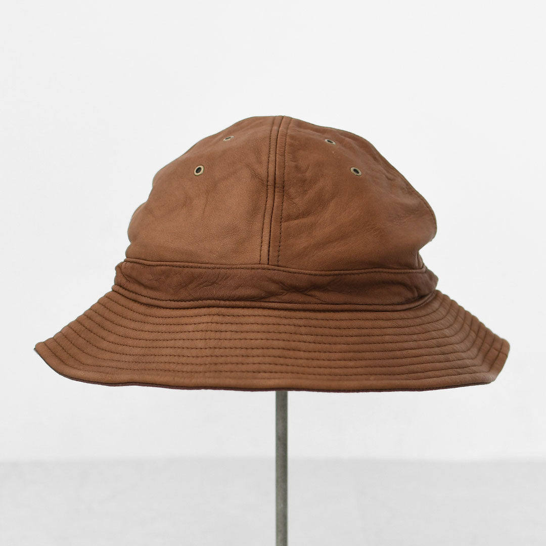 DECHO [デコー] LEATHER FATIGUE HAT [9-7AD25] レザーファティーグハット・レザーハット・ファティーグハット・ワークハット・キャンプ・アウトドア・MEN'S / LADY'S [2025AW]