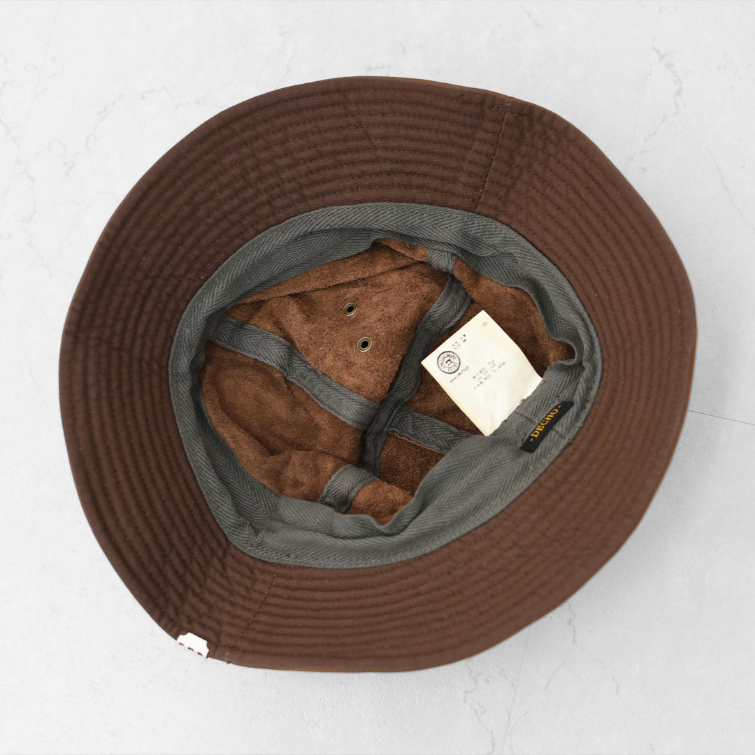 DECHO [デコー] LEATHER FATIGUE HAT [9-7AD25] レザーファティーグハット・レザーハット・ファティーグハット・ワークハット・キャンプ・アウトドア・MEN'S / LADY'S [2025AW]