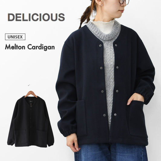 DELICIOUS [デリシャス] Melton Cardigan [DB35131] メルトンカーディガン・軽い・暖かい・柔らかい・ ナチュラル・ニットジャケット・MEN'S / LADY'S  [2025AW]