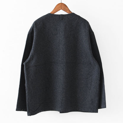 DELICIOUS [デリシャス] Cotton Tweed Collarless Jacket [DB4176] コットン ツイード カラーレス ジャケット・ノーカラージャケット・3つ杢コットンツイード・ゆったりシルエット・MEN'S / LADY'S  [2026AW]