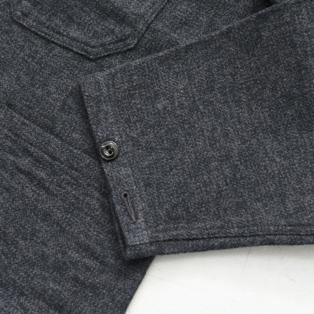 DELICIOUS [デリシャス] Cotton Tweed Collarless Jacket [DB4176] コットン ツイード カラーレス ジャケット・ノーカラージャケット・3つ杢コットンツイード・ゆったりシルエット・MEN'S / LADY'S  [2026AW]
