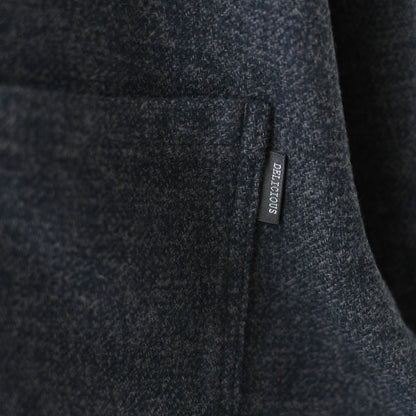 DELICIOUS [デリシャス] Cotton Tweed Collarless Jacket [DB4176] コットン ツイード カラーレス ジャケット・ノーカラージャケット・3つ杢コットンツイード・ゆったりシルエット・MEN'S / LADY'S  [2026AW]