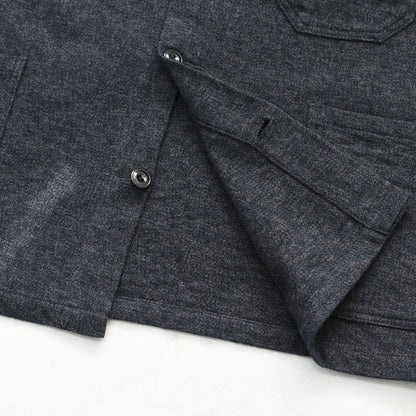 DELICIOUS [デリシャス] Cotton Tweed Collarless Jacket [DB4176] コットン ツイード カラーレス ジャケット・ノーカラージャケット・3つ杢コットンツイード・ゆったりシルエット・MEN'S / LADY'S  [2026AW]