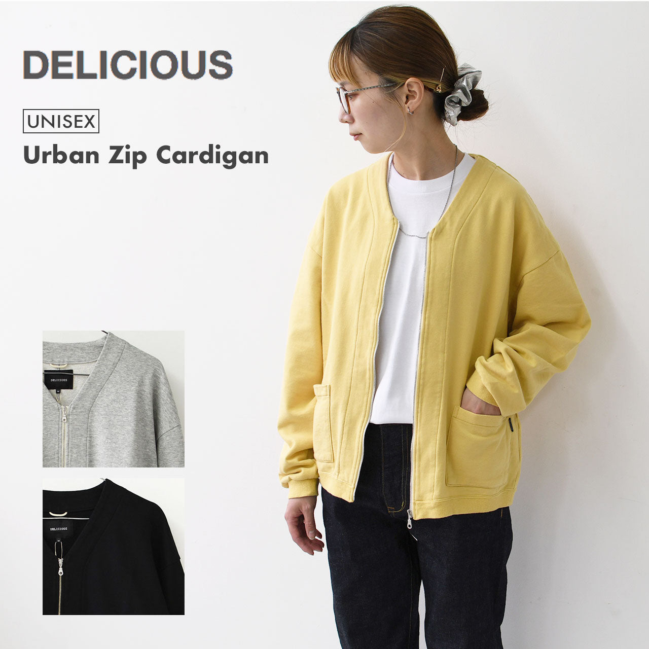 DELICIOUS [デリシャス] Urban Zip Cardigan [DC8116] アーバンジップカーディガン [2025AW]
