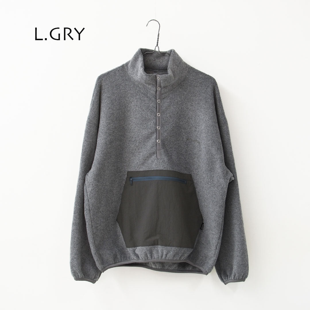 DELICIOUS [デリシャス] Fleece Snap Pullover [DC9867] フリーススナッププルオーバー・プルオーバー・フリース・スナップT・カンガルーポケット・ワイドシルエット・ハイネック・MEN'S / LADY'S [2026AW]