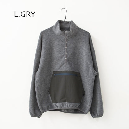 DELICIOUS [デリシャス] Fleece Snap Pullover [DC9867] フリーススナッププルオーバー・プルオーバー・フリース・スナップT・カンガルーポケット・ワイドシルエット・ハイネック・MEN'S / LADY'S [2026AW]
